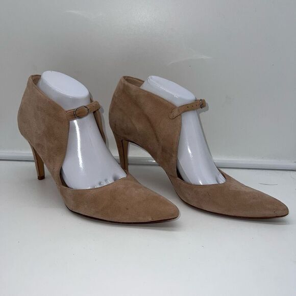 Free People Beige Suede Ankle Strap Heels - Picture 11 of 13
